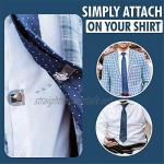 Invisible Magnetic Tie Stay Men's Suit Jacket Stainless Steel Automatically Fixed Magnetic Tie Stays for Men Gifts Father’s Day (2set)