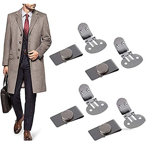 Juyuntong 4pcs Magnetic Invisible Tie Clip - Suit Jacket Stainless Steel Automatically Fixed Tie Stays Clip for Men Accessories Gifts