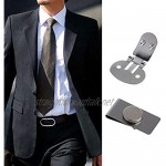 PATHD 5pcs Invisible Magnetic Tie Clip Stainless Steel Magnetic Lapel Pin Magnetic Tie Clips for Elegant Men Gifts Valentine's Day Fathers Day
