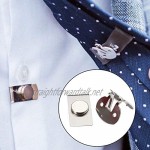 POHOVE 1 Set Invisible Tie Stays Tie Holder Stainless Steel Invisible Magnetic Tie Stay Tie Stay Clips Durable Alternative To Tie Bars And Tie Clips For Men -Easy Install