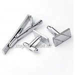 WZHZJ Cufflink Set Striped Gift Wedding Sturdy Shirt Jewelry Party Business Casual Portable Decoration Accessories Tie Clip Adult