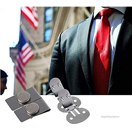xiaomomo521 Invisible Magnetic Tie Stay，Men's Suit Jacket Stainless Steel Automatically Fixed Magnetic Tie Stays For Men Gifts Valentine's Day Father’S Day 2pcs