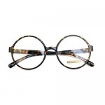 1920s Vintage Eyeglasses Frames Oliver Round Frames 04R85 Leopard Unisex Eyewear Kpop Style
