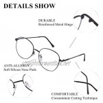 ADEWU Men&Women Retro Round Glasses with Slender Metal Frame