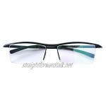 Agstum Mens Pure Titanium Semi-rimless Eyeglasses Business Optical Glasses Frame Clear Lens