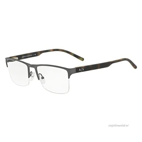 Armani Exchange Eyeglasses AX1026 AX/1026 6088 Matte Gunmetal Optical Frame 54mm