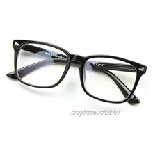 Cyxus Retro Frame Eyeglasses Non-prescription Eyeglasses Frame with Clear Lenses for Women Men