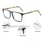 Glasses frame Men Rectange Optical Eyewear frames With Non-Prescription Clear Lenses Acetic acid material frame
