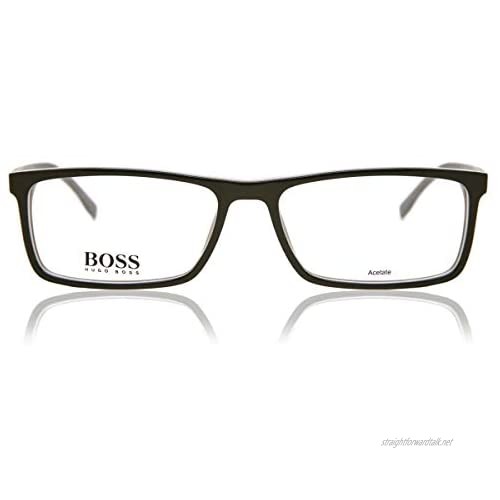 Hugo Boss Men's Brillengestelle BOSS0765-QHI-55 Optical Frames Black (Schwarz) 55