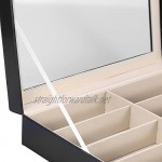 8 Slot Eyeglass Sunglasses Glasses Storage Case With Glass Lid Sorting Box For Storage And Presentation Of Eyeglasses