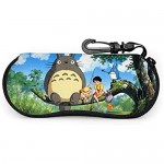 Anime My Neighbor to-t-oro Glasses Case Waterproof with Carabiner for Safety Glasses with Zipper Portable Sunglasses Soft Ca.