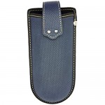 Belt Clip Glasses Case With Strap (Blue)