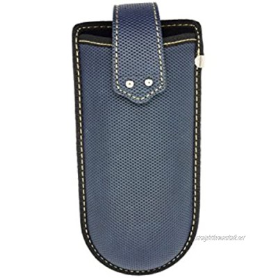 Belt Clip Glasses Case With Strap (Blue)