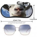 Funny Goat Bule Sky-Horse Soft Eyeglass Case For Women Men