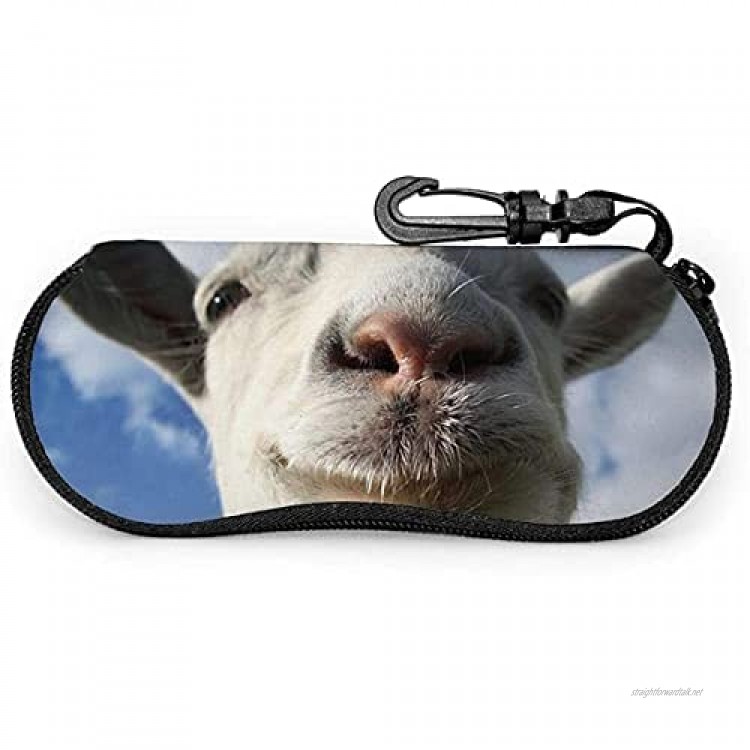 Funny Goat Bule Sky-Horse Soft Eyeglass Case For Women Men