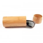 IETONE Handmade Round Bamboo Wood Sunglasses Case Portable Wooden Sunglasses Hard Case Eye Glasses Protector Eyewear Case