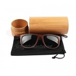 IETONE Handmade Round Bamboo Wood Sunglasses Case Portable Wooden Sunglasses Hard Case Eye Glasses Protector Eyewear Case