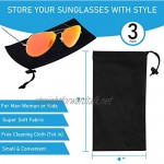 Mamlyn Sunglasses Pouch Soft Slim Glasses and Phone Case with Drawstring Closure