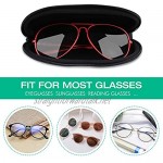 MoKo Eyeglasses Case Soft Zippered Neoprene Sunglasses Pouch Protective Eyewear Case Bag with Clip for Men and Women