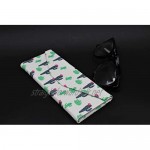 REAL SIC Cactus Glasses Case - Eco Leather Magnetic Folding Hard Case for Sunglasses