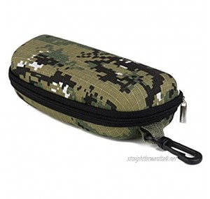 SODIAL(R)Shockproof Case Sunglasses Snap Closure Pouch With Hook Camouflage
