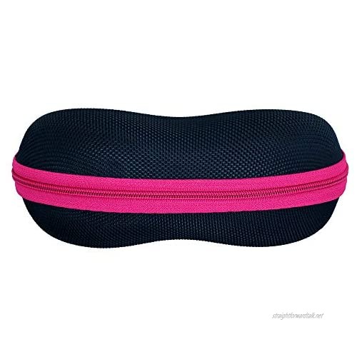 Sunglasses Case for Everyday Glasses Sports Eyeglasses & Goggles Fits Standard Size Eye Wear Lightweight Zipper Closure By OptiPlix