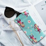 Sunglasses Case Goggles Bag Holder Multiuse Eyeglasses Pouch gift Beautifu Cheerful Monkeys Pattern Portable