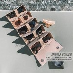 Sunglasses Organizer Case Men Women 5-Slot EyeGlass Holder Storage Travel Case