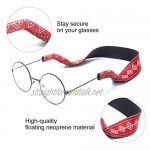 6 Pieces Floating Eyewear Retainer Pattern Sunglasses Straps Neoprene Eyewear Holder Durable Soft Eyeglass Strap for Sports Outdoors Water Activities