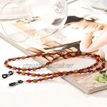 Bigood Retro Wooden Beads Eyeglass Chain Reading Glass Cord Retainer Holder Jewelry