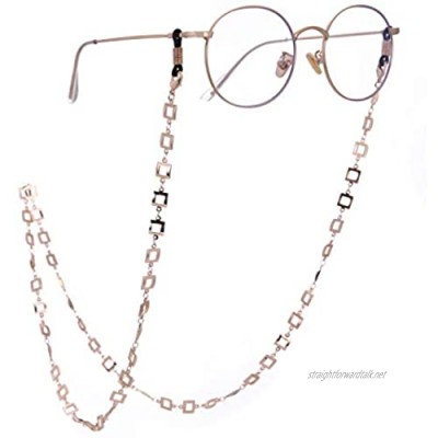 cooltime Metal Square Eyeglass Holder Chain Men Women Eyewear Accessories