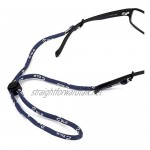 Eyeglasses Holder Strap Cord Adjustable Glasses Lanyard Holder Chain Necklace Glasses Cord String Eyeglass Retainer(Blue)