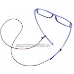 Fashion Eyeglass Sunglasses Wax Cord Neck Strap Reading Glasses Holder - Brown