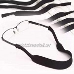Glasses Lanyard Solid Multicolor Neck Chain Cable Anti Slip Unisex Spectacle Support Swimming Accessories pe Sports glasses Strap(Black)