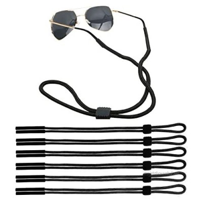 KISEER 6 Pack Adjustable Eyewear Retainer Sport Sunglass Holder Strap Eyeglass Chains
