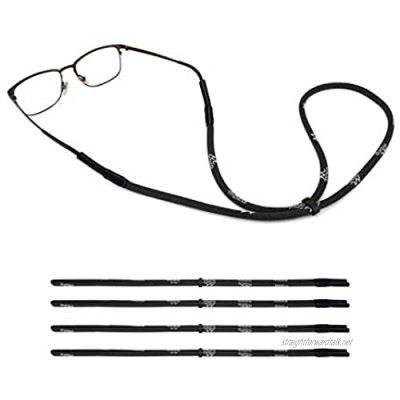MoKo Glasses Strap [4 Pack] Universal Fit Rope Sports Adjustable Sunglasses Retainer Holder Strap Eyeglass Elastic Strap Safety Glasses Holder for Men Women