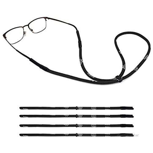 MoKo Glasses Strap [4 Pack] Universal Fit Rope Sports Adjustable Sunglasses Retainer Holder Strap Eyeglass Elastic Strap Safety Glasses Holder for Men Women