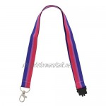 Pack of 12 Bisexual Lanyards with Safety Break Away Clip and Metal Hook Clip
