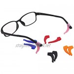 SENHAI 6 Pack Anti-slip Silicone Glasses Straps with 6 Pairs Ear Grip Hooks Soft Eyewear Retainer Eyeglasses Holder for Kids Adult Sports - Black Red Orange Pink Blue Green