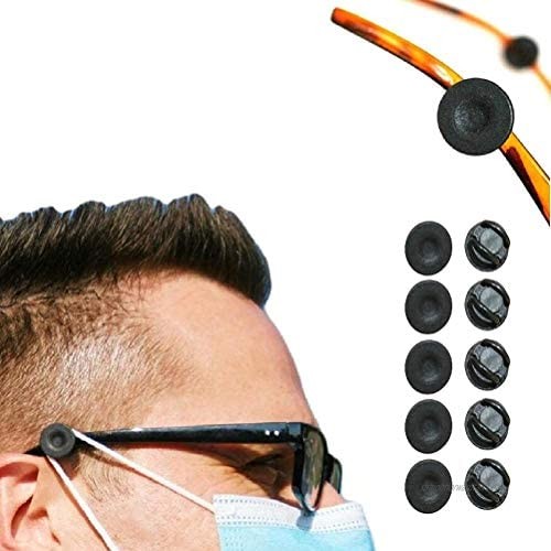 Sysow Glasses Elastic face cover non-slip silicone anti-slip regulator Fixed clip on the glasses free ear suppression hearing protection for adults children 1.5 * 0.9 * 0.8 cm