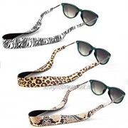 YR Floral Pattern Sunglass Straps Soft And Durable Neoprene Material Floating Eyewear Retainers 3 Packs.