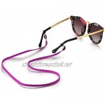 YuCool Eyeglasses Strap Chain 6 Multi-Colored PU Leather Non-Slip Eyewear Retainer String Necklace Cord