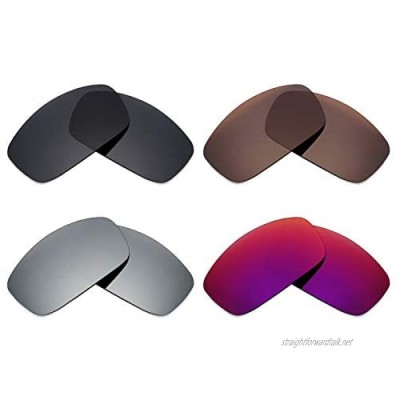 Mryok 4 Pair Polarized Replacement Lenses for Spy Optic Cooper XL Sunglass - Stealth Black/Bronze Brown/Silver Titanium/Midnight Sun