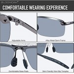 Bloomoak Photochromic Driving Glasses - Photochromism & Polarization | Adjustable Nose Pieces | Non-Slip Temple - For Sunny & Cloudy Day Driving | Fishing | Golf | Reduce Glare | UV400 Eyes Protection