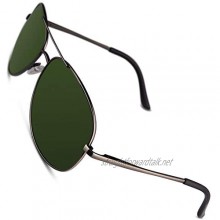 CGID G03 Premium Al-Mg Alloy Pilot Polarised Sunglasses UV400 Spring Hinges Sun Glasses for Men Women Model C Gun Frame Green Lens