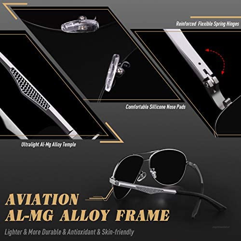 CGID GA61 Premium Al-Mg Pilot Polarized Sunglasses UV400 Mirror for Men Women