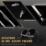 CGID Mirrored Sunglasses Mens Designer Polarised Sun Glasses Polarized Pilot Unisex UV Protection Male Shades GA61 Premium Al-Mg Alloy Spring Hinges
