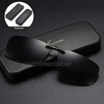 Day Night Driving Polarized Clip on Sunglasses FLIP-UP HD Night Vision Photochromic Blue Light Blocking Driving Computer Game Clip on Glasses UV Protection