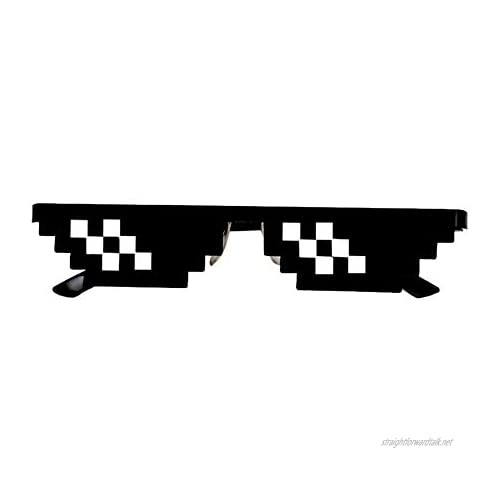 Fliyeong Premium Quality Funny Toy for Kids Thug Life Glasses 8 Bit Pixel Deal With IT Sunglasses Unisex Sunglasses Toy B