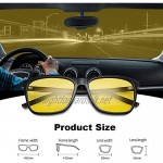 Gimdumasa Night Vision Glasses for Driving HD UV400 Polarized Safety Glasses for Men & Women Risk Reducing Anti-Glare Driver Eyewear Ultra Light Sunglasses GI788